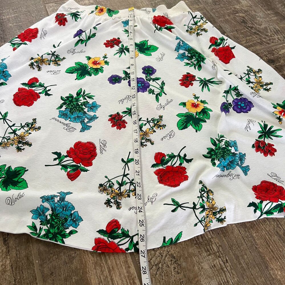 Vintage Peter Popovitch Petite Garden Flower Skirt with Pockets Women's Large - Picture 6 of 7